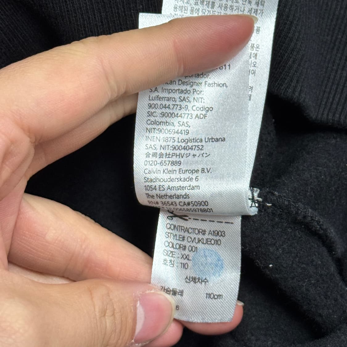 캘빈클라인 퍼포먼스 절개 패치 후드 XXL 상품이미지7