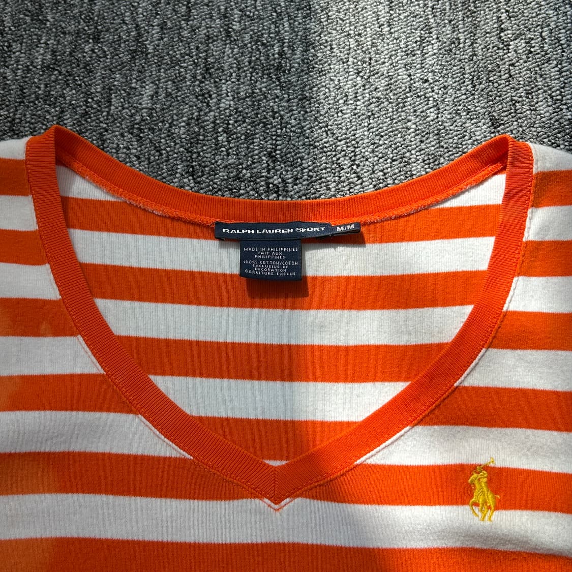 랄프로렌 골프 오렌지 스트라이프 반팔 상품이미지4