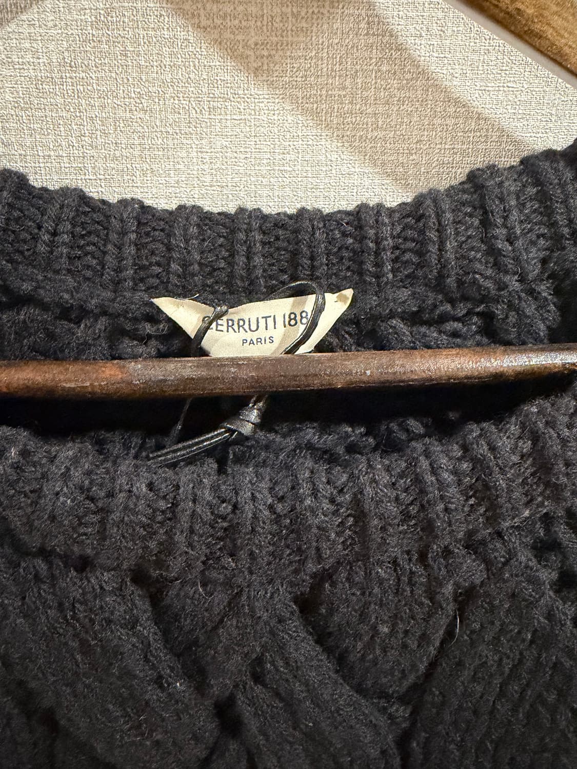 세루티 CERRUTI 1881 남성 꽈배기 울 니트 XL 상품이미지2