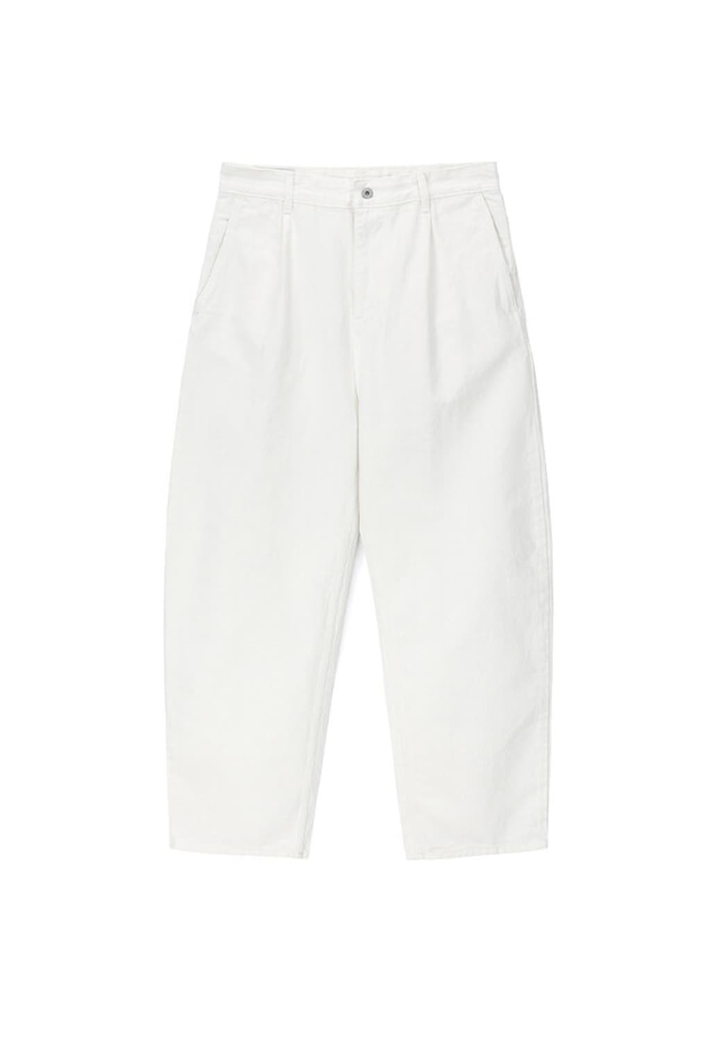 아트이프액츠 원턱 커브드 데님 오프화이트 상품이미지1