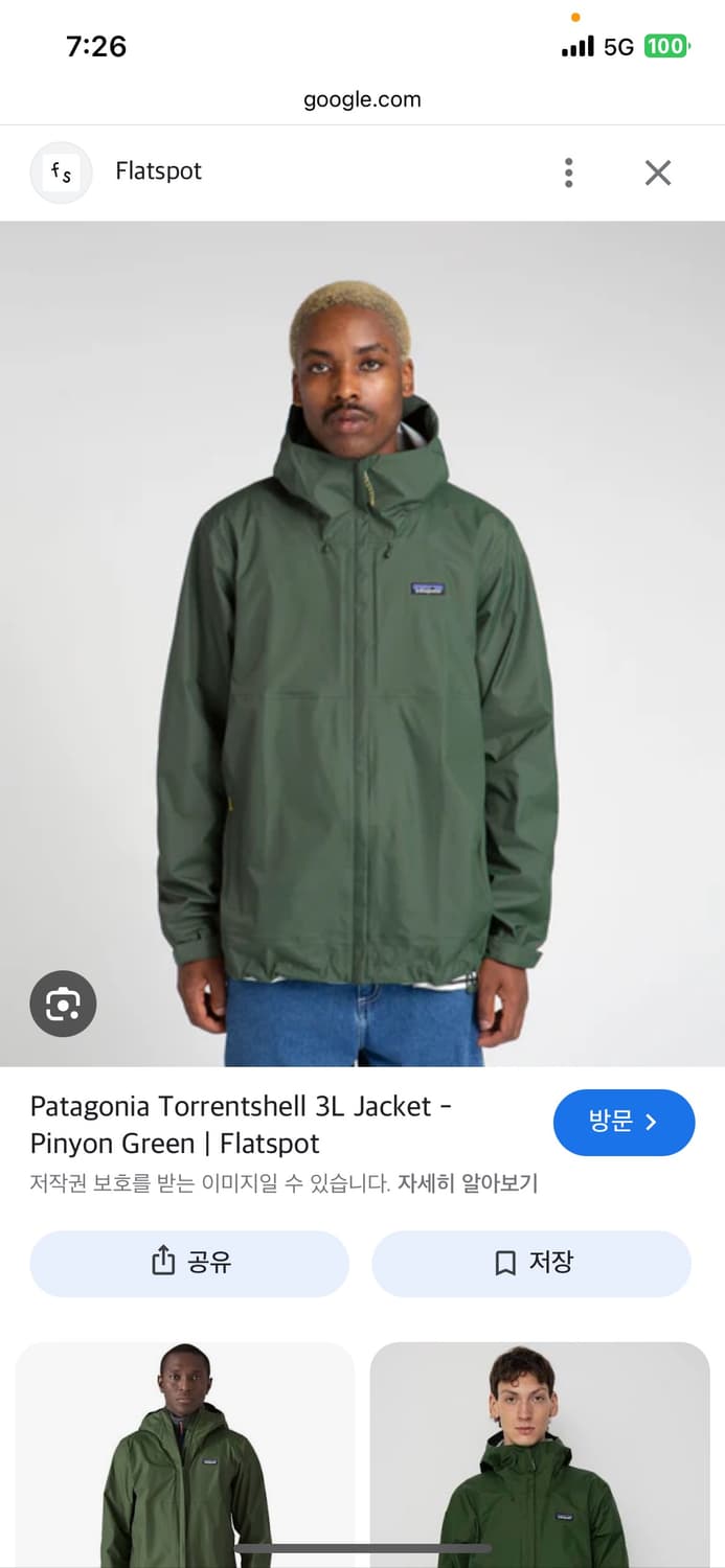 파타고니아 토렌쉘 XL / 피니언 그린 색상 삽니다! 상품이미지2