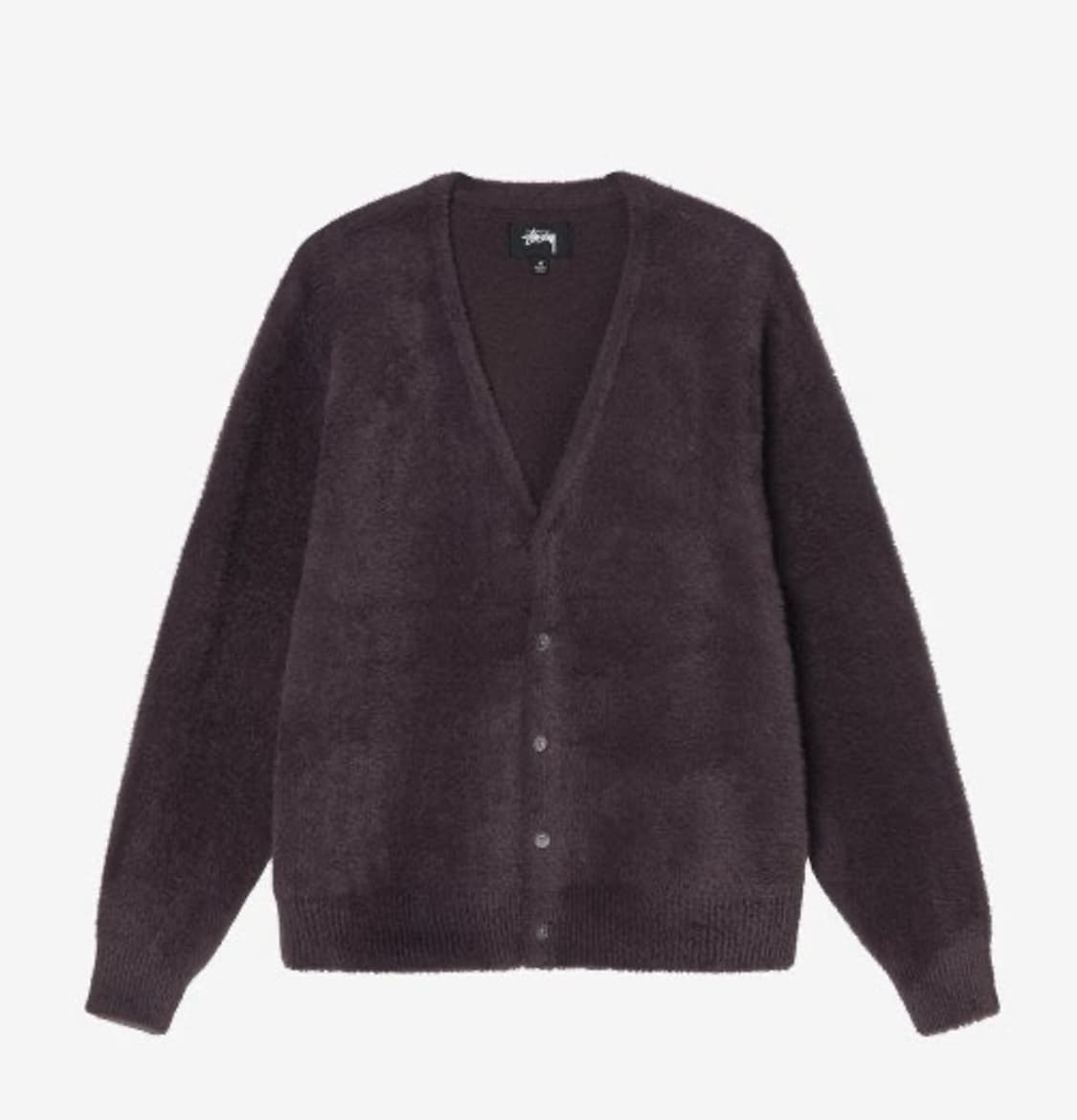 스투시 쉐기 가디건 에그플랜트 L stussy 샤기 새기 상품이미지1