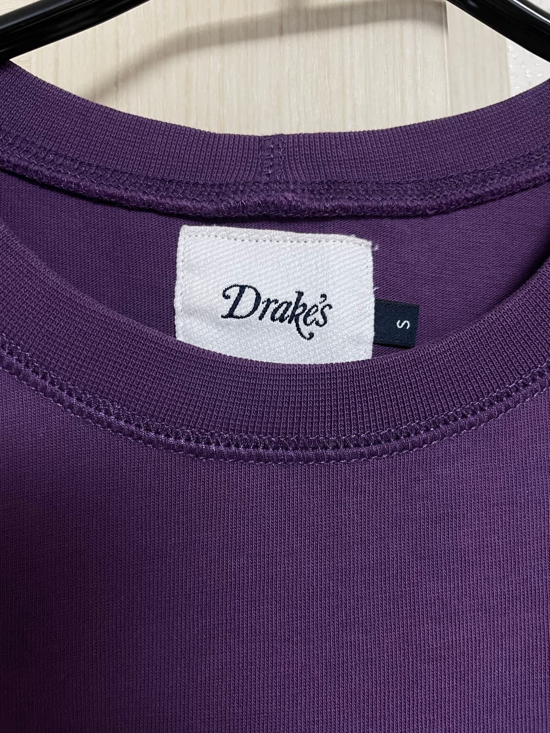 Drake's 딥퍼플 코튼 크루넥 하이킹 반팔 티셔츠 상품이미지2