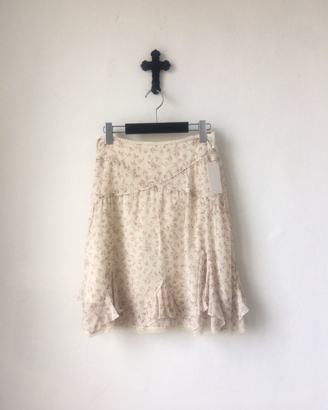 Flower pattern tied midi skirt 상품이미지1