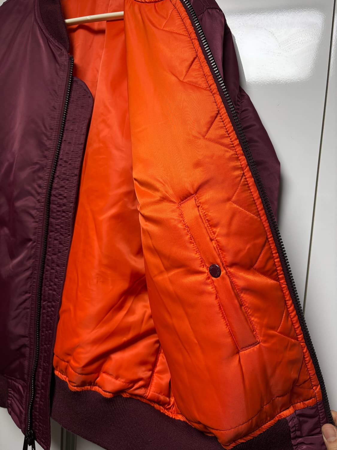 아비렉스 베이직 MA-1 버건디 상품이미지6