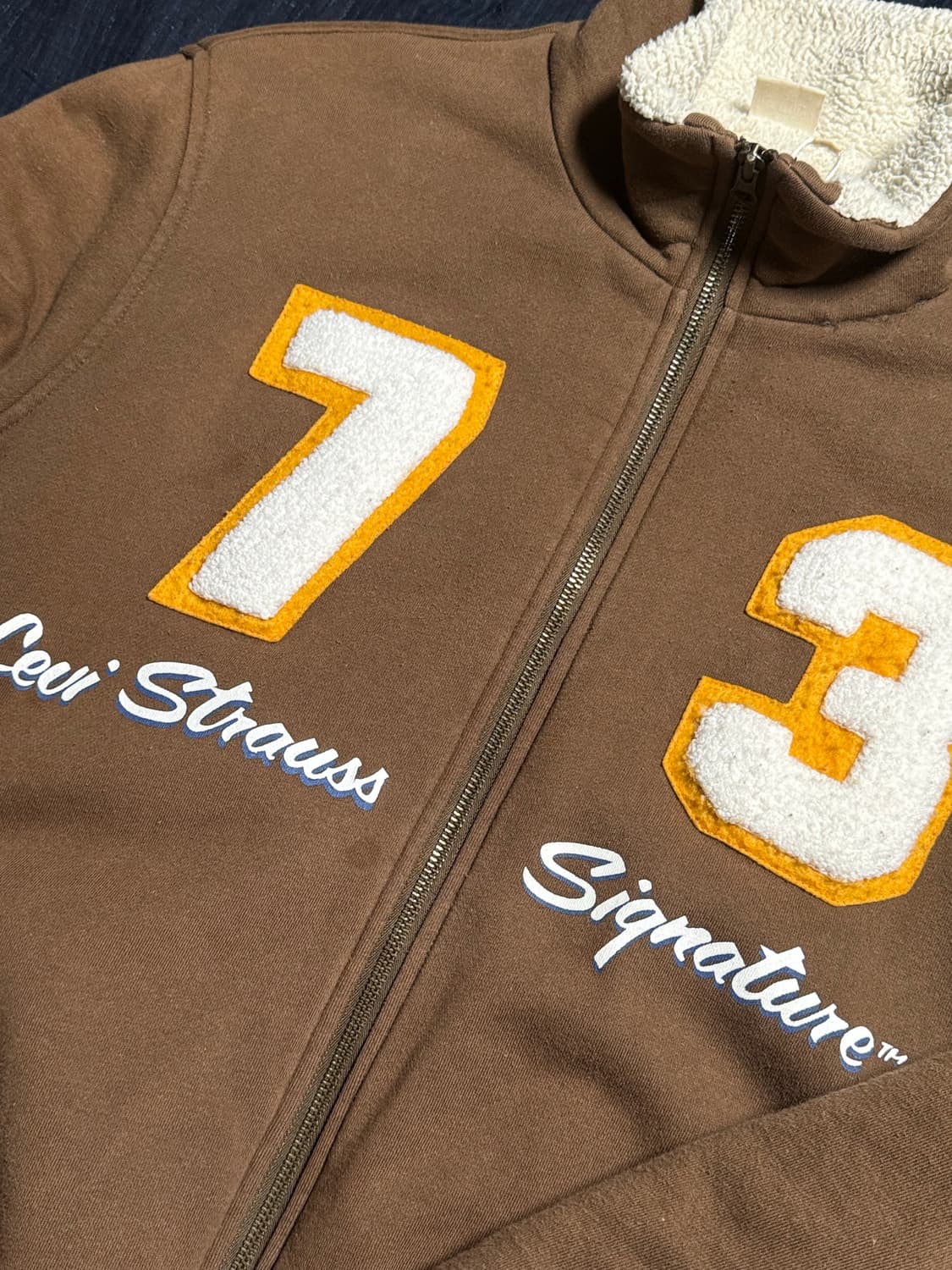 00‘s 리바이스 시그니처 넘버링 셰르파 라인 집업 자켓 L 상품이미지3