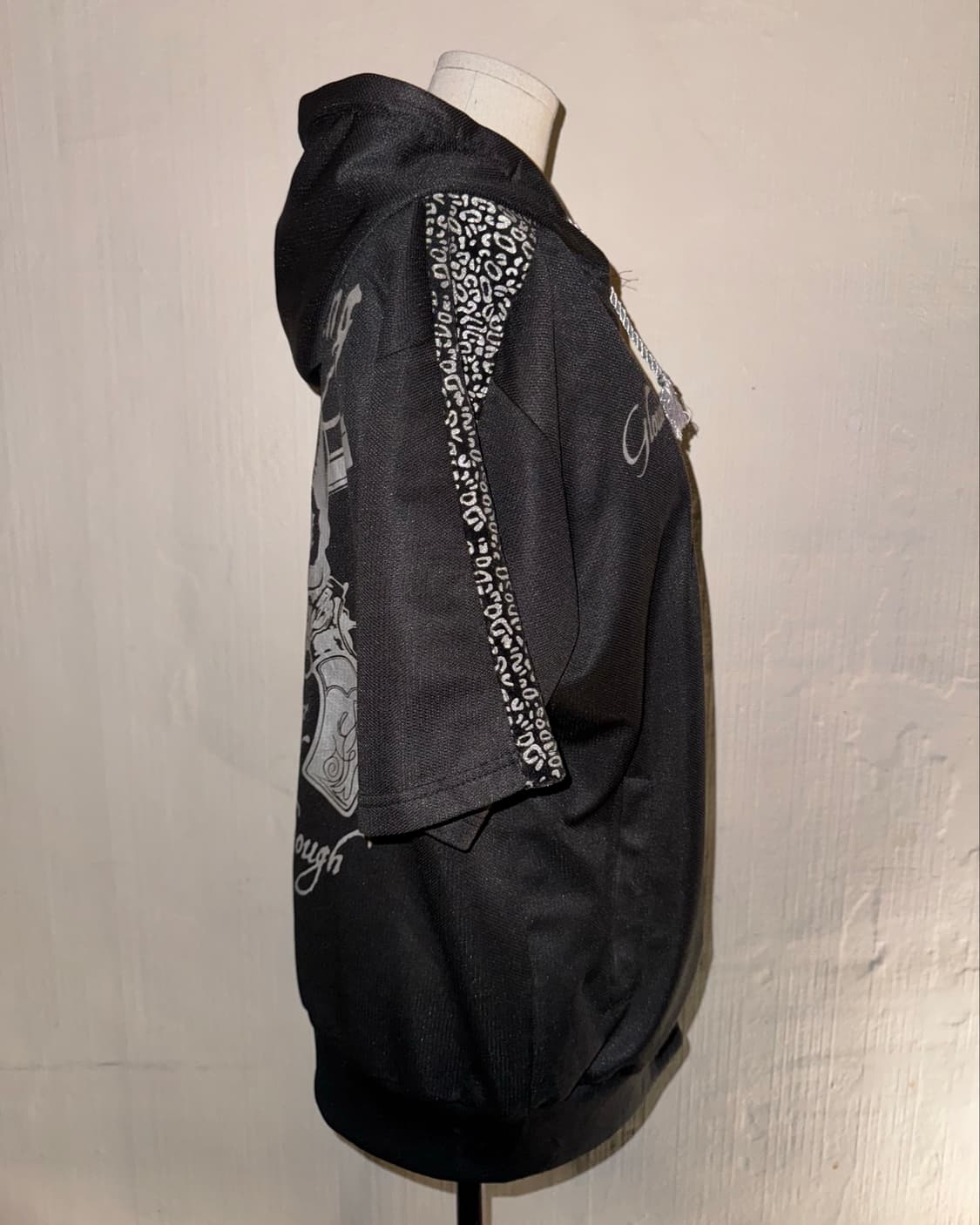 Leopard Detail Skull Hoodie Zip-Up 상품이미지2