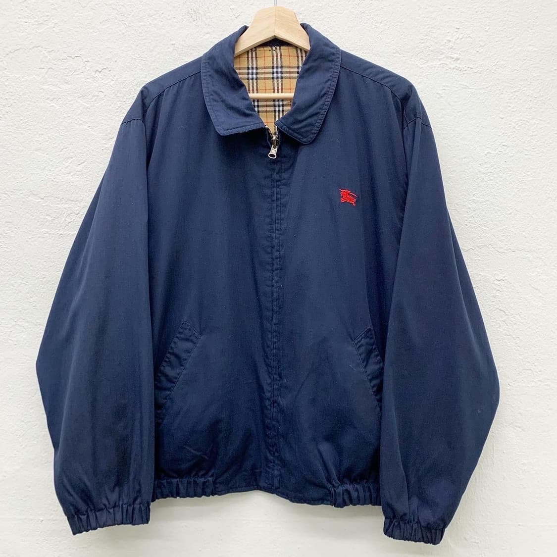 버버리 리버시블 네이비 & 베이지 노바체크 자켓 상품이미지5