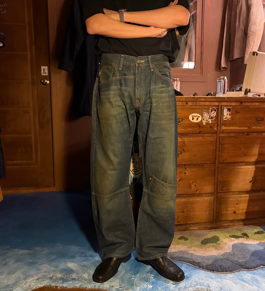 MICHIKO KOSHINO CURVED DENIM PANTS 상품이미지1