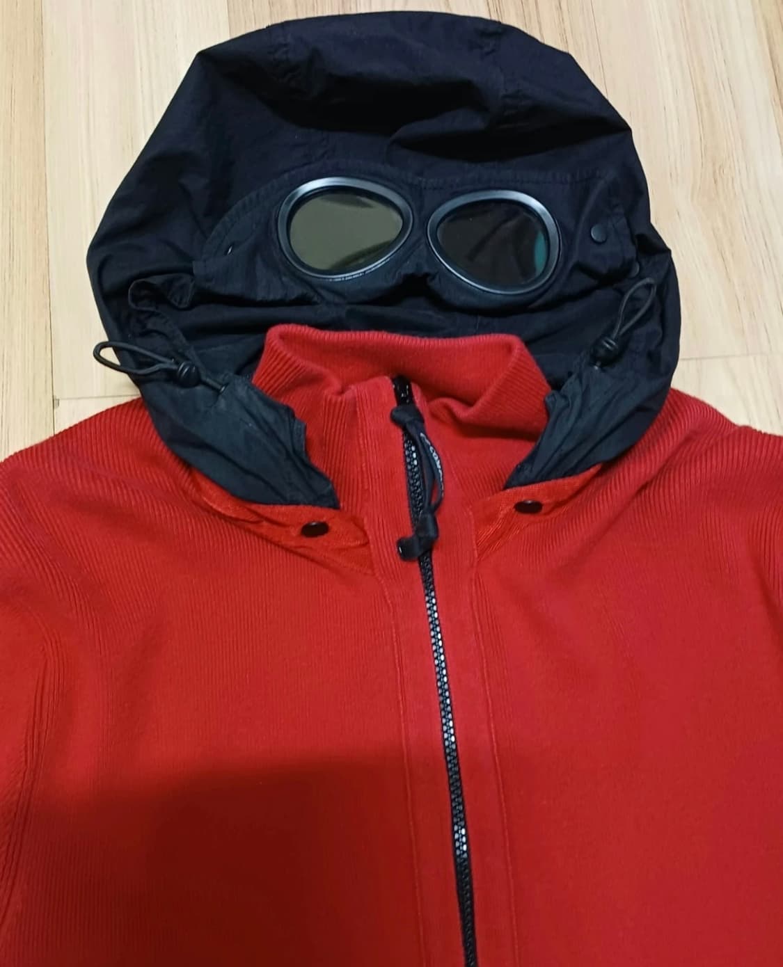 cp컴퍼니 니트 고글 후드집업 상품이미지3