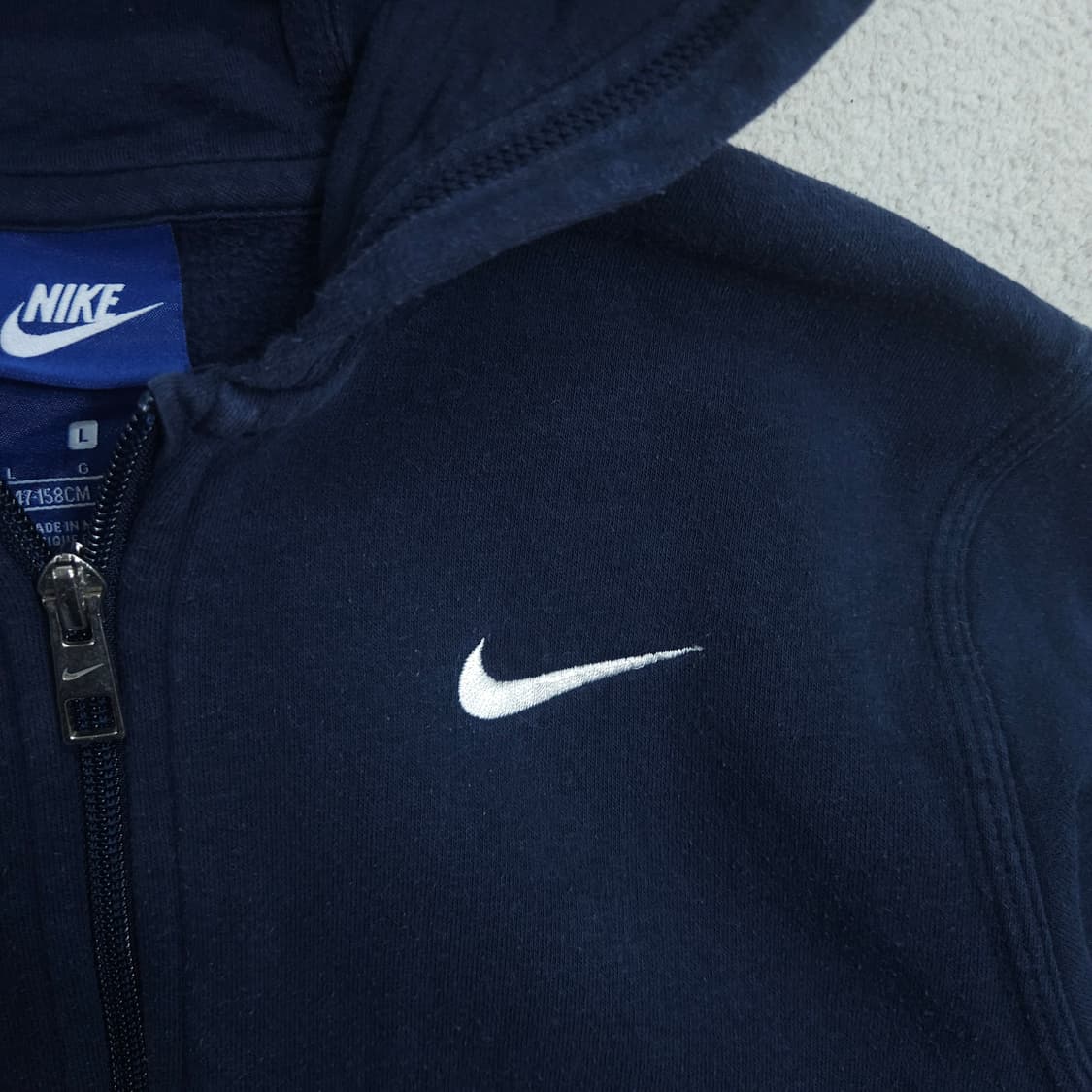 나이키 스우시 후드 집업 네이비 상품이미지2