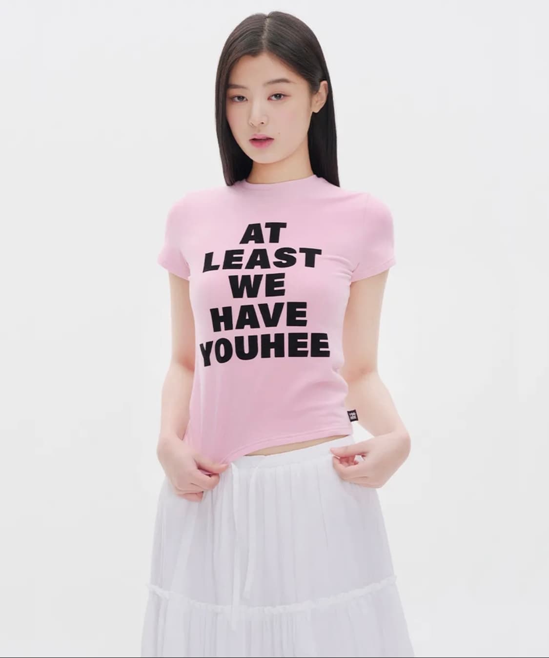 유희 LETTERING T-SHIRT PINK 상품이미지1