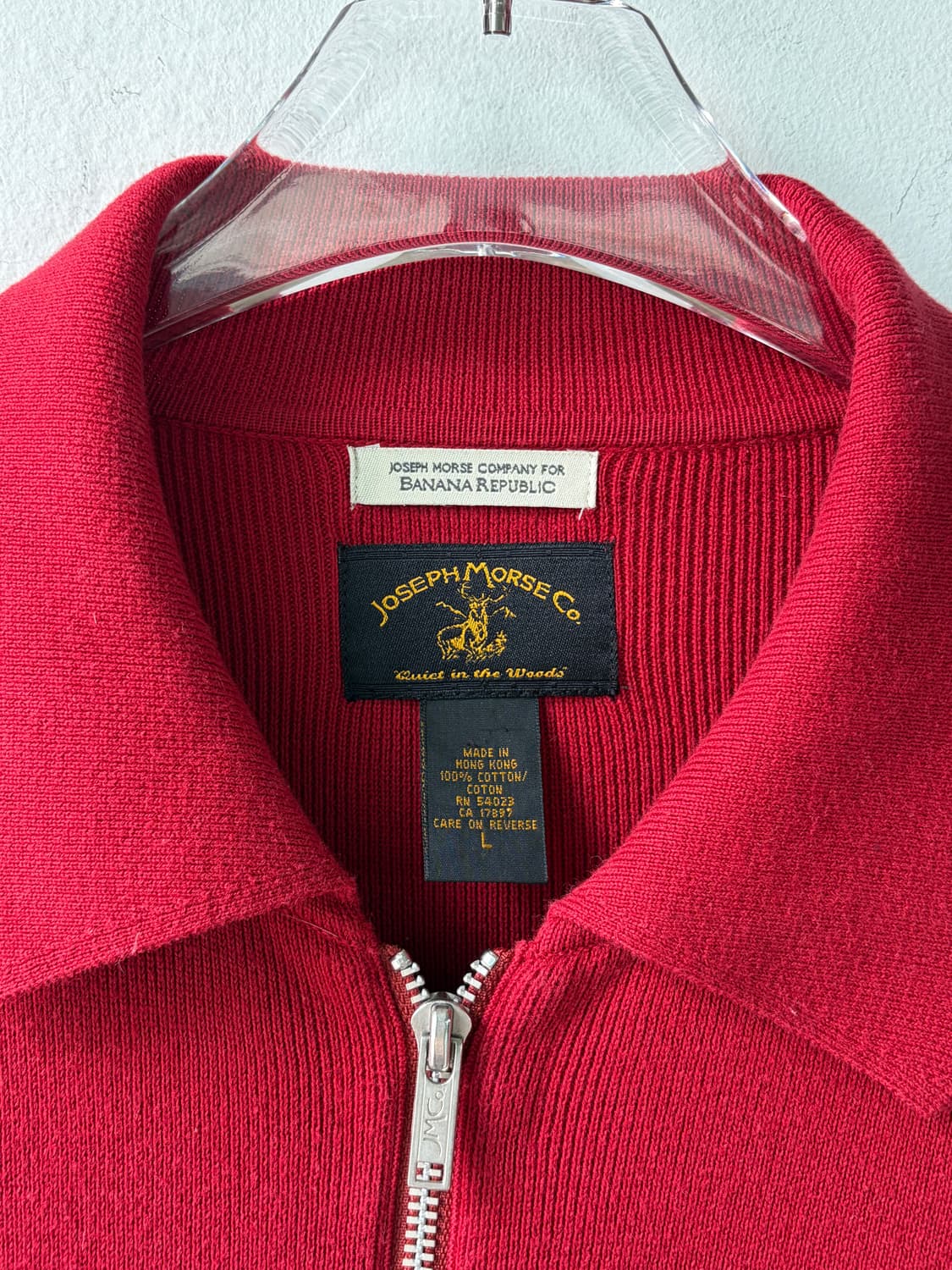 바나나리퍼블릭 레드 집업 니트  상품이미지4