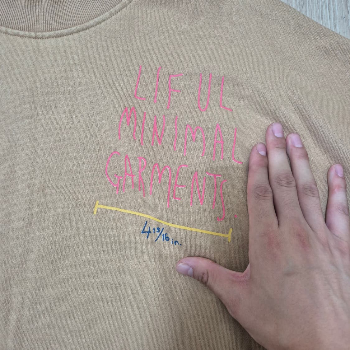 라이풀 미니멀 가먼츠 멀티 프린팅 레터링 오버핏 맨투맨 상품이미지4