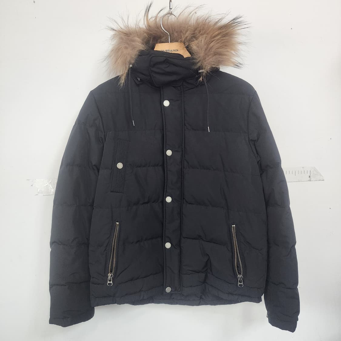 쟈딕앤볼테르 블랙 퍼 후드 패딩 점퍼 상품이미지1