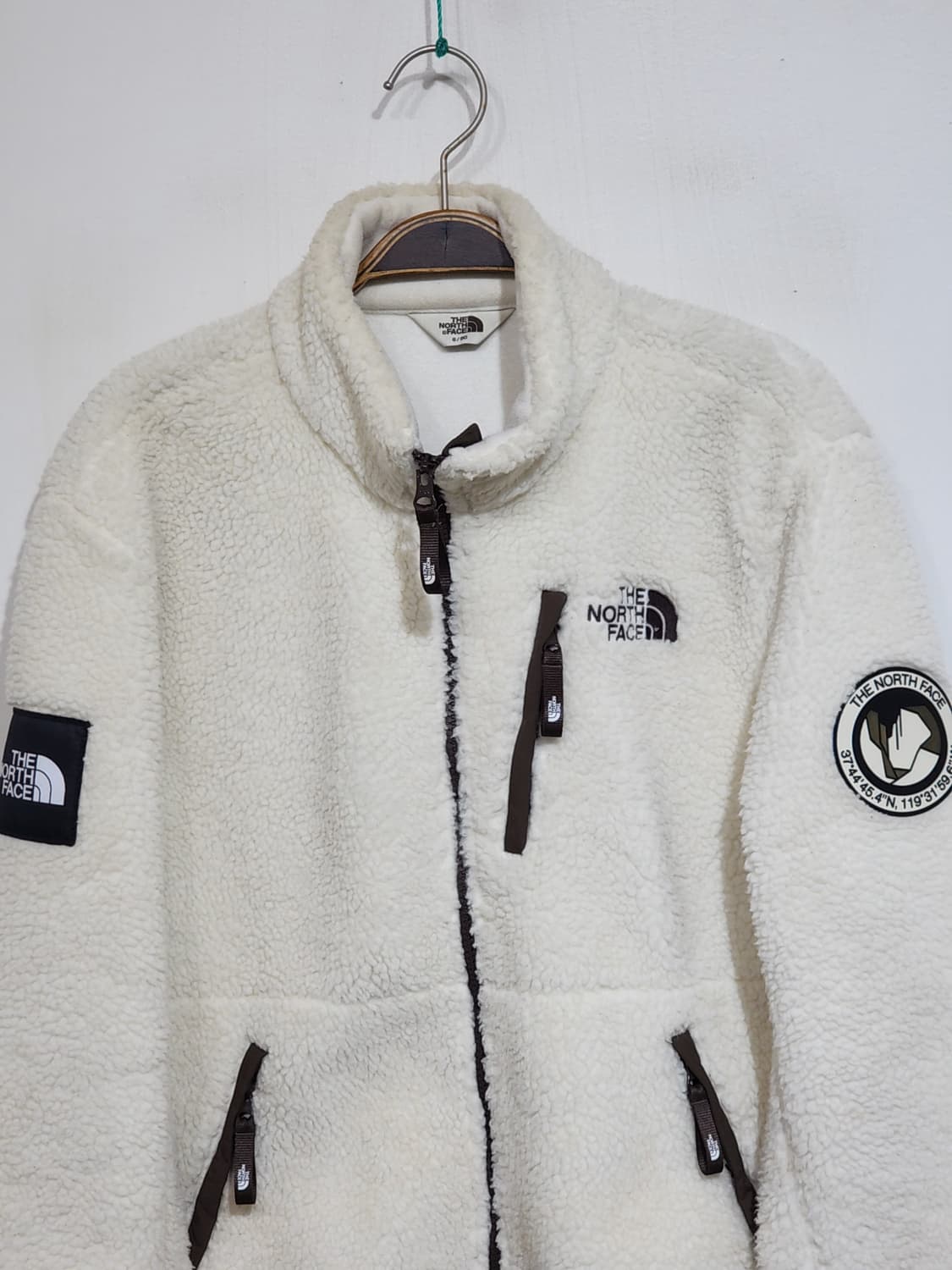 (M) 노스페이스 후리스 점퍼 아이보리 뽀글이 플리스 자켓  상품이미지2