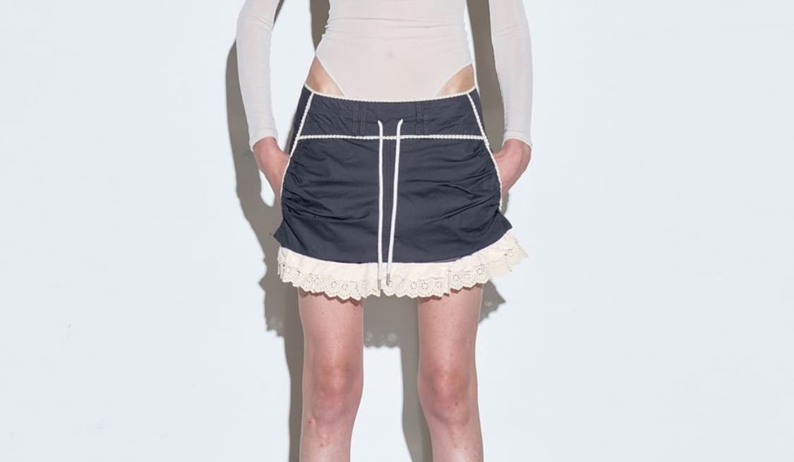 스컬프터 레이스 로우라이즈 스커트 상품이미지1