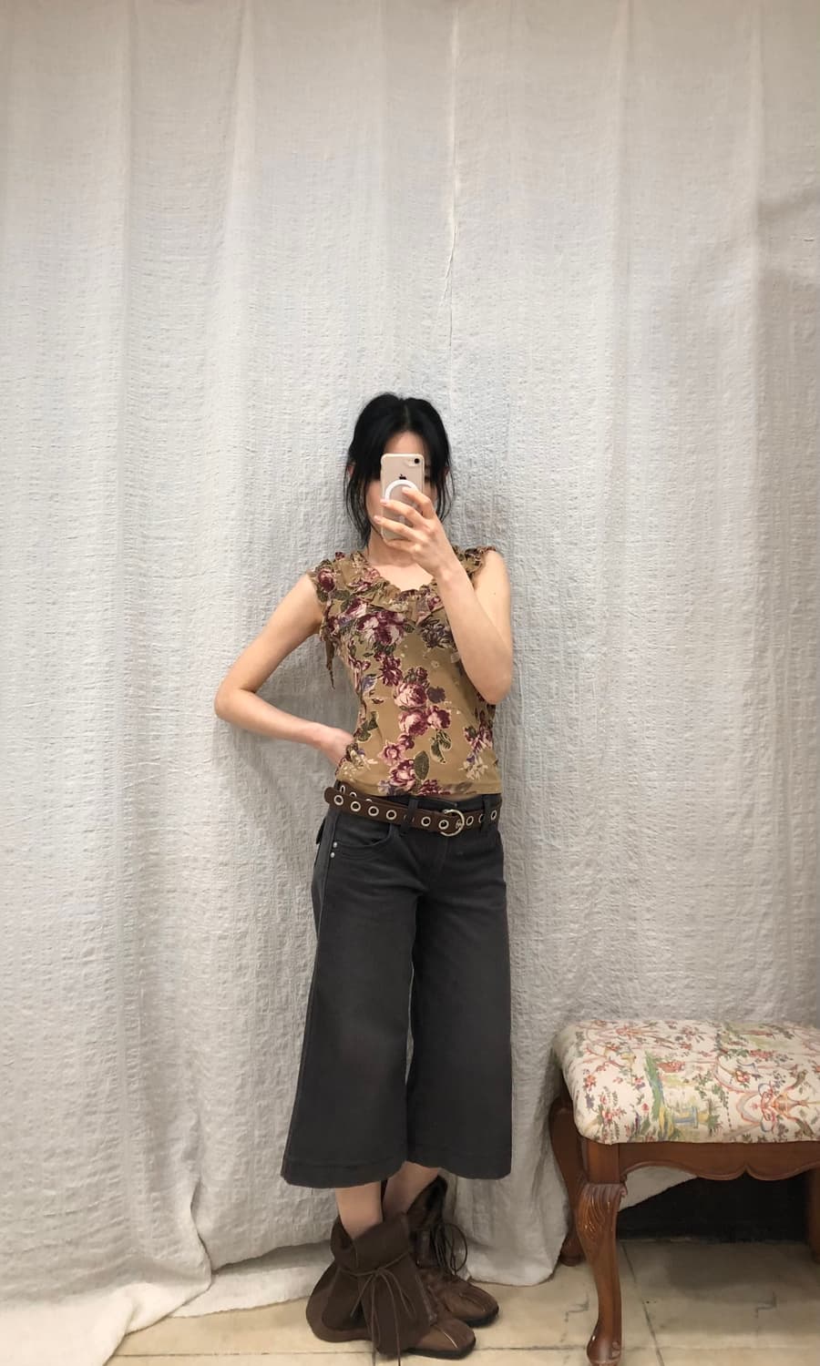floral frill blouse 상품이미지2