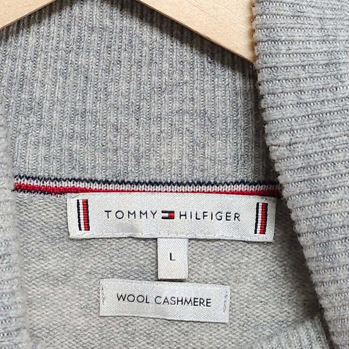 100)Tommy 타미힐피거 캐시미어 터틀넥 니트 그레이 상품이미지3