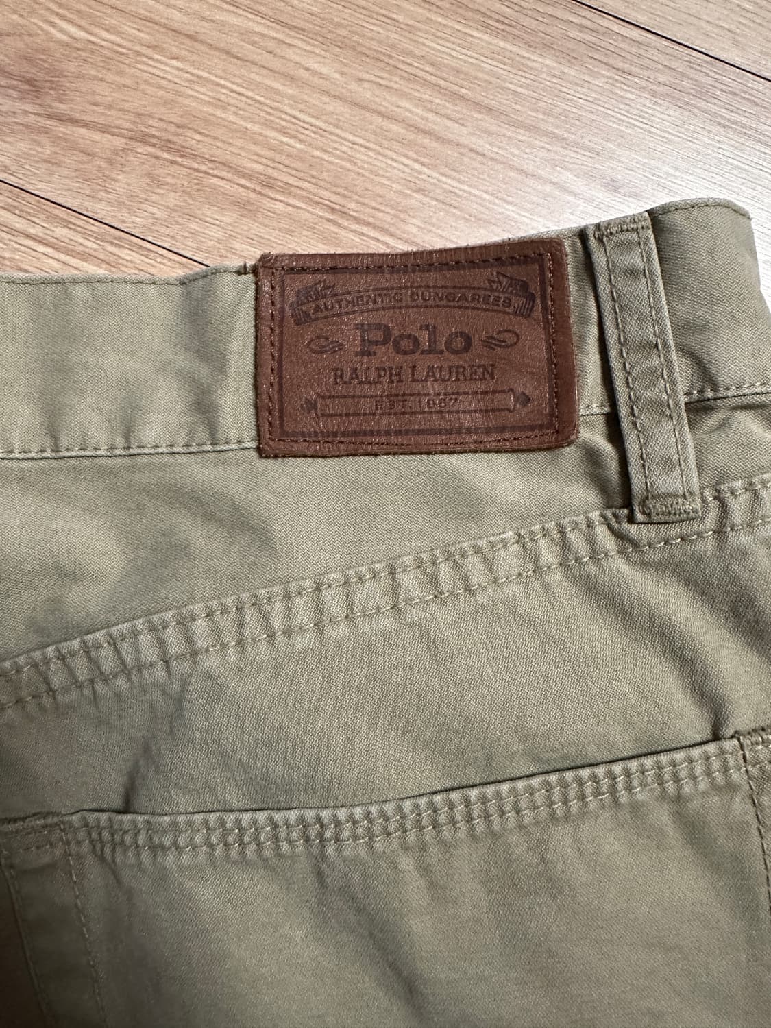 폴로 가죽탭 코튼팬츠(34/34) 상품이미지3