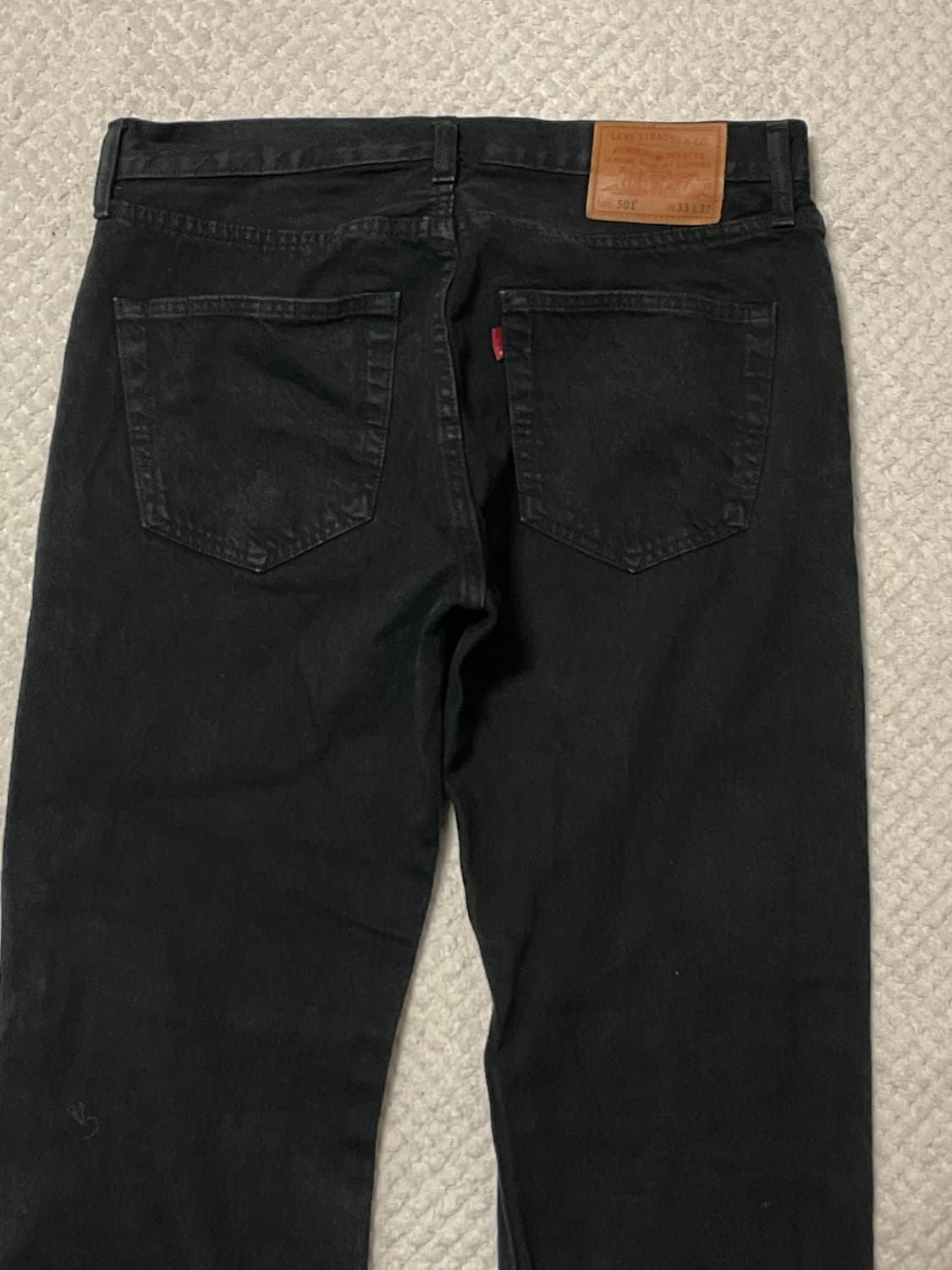 [33X32] 리바이스 501 프리미엄 오리지널 핏 데님 팬츠 흑청 상품이미지7