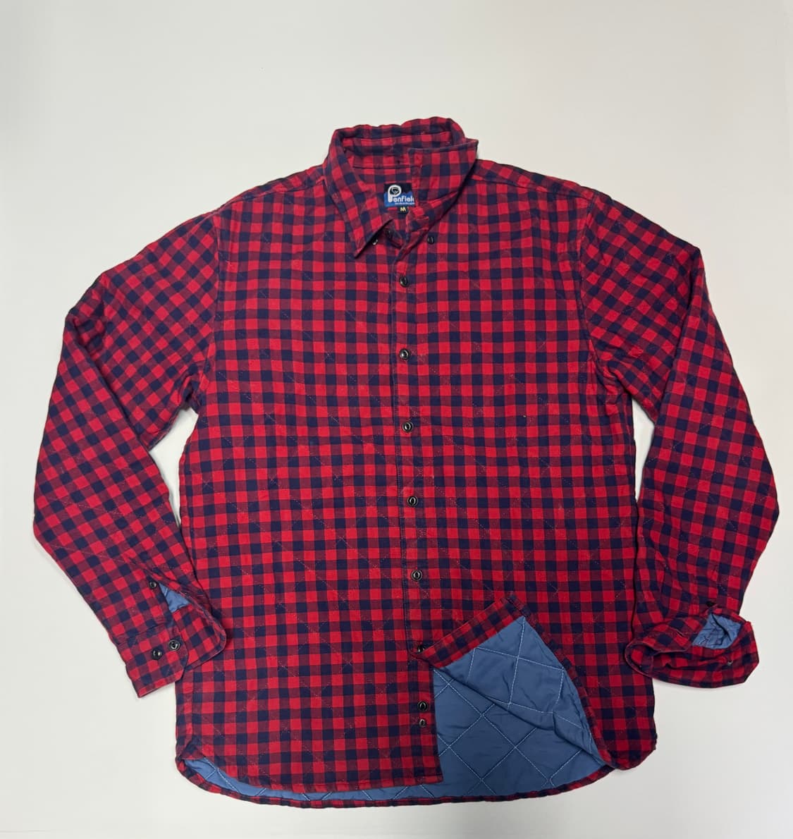 펜필드 올드스쿨 안감 누빔 이쁜 레드 체크셔츠 M 상품이미지1