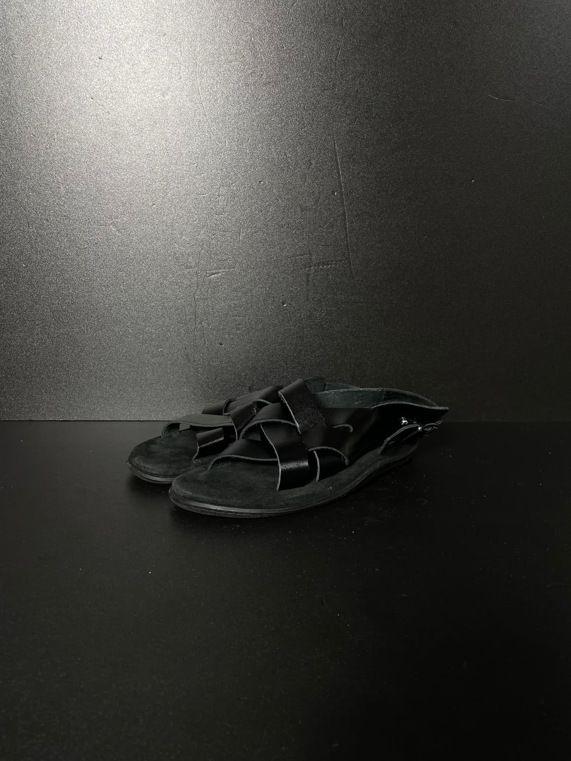 [255] 아일랜드 슬리퍼 백 스트랩 가죽 샌들 상품이미지1