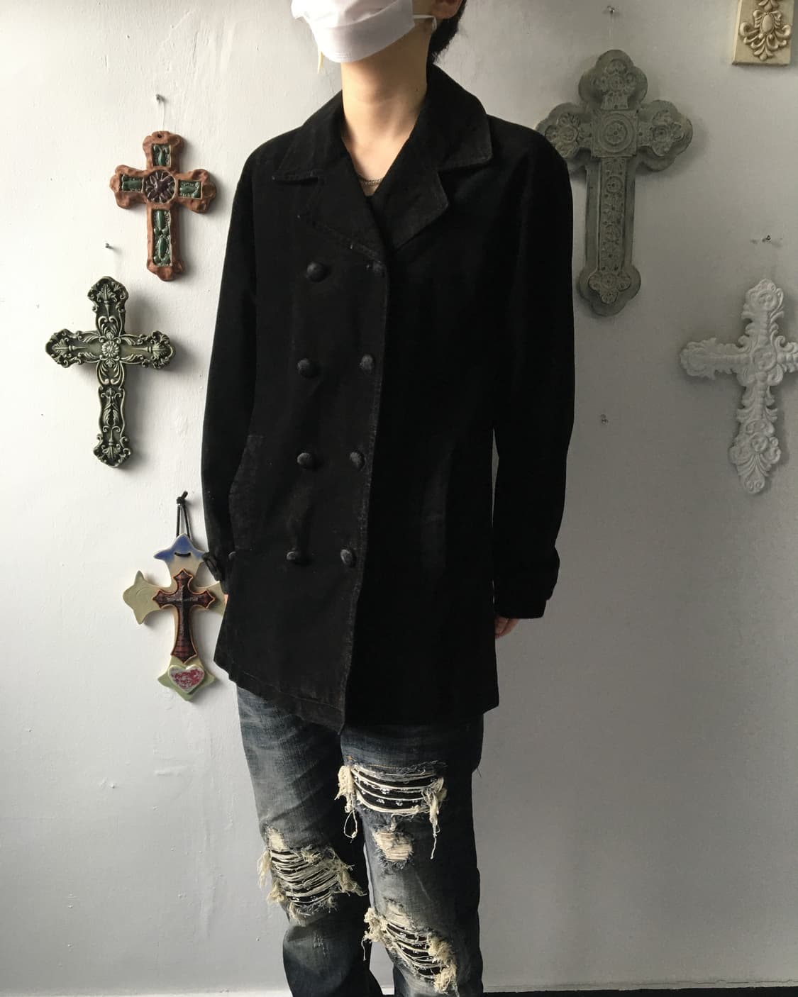 Algonquins double button leather jacket 상품이미지7