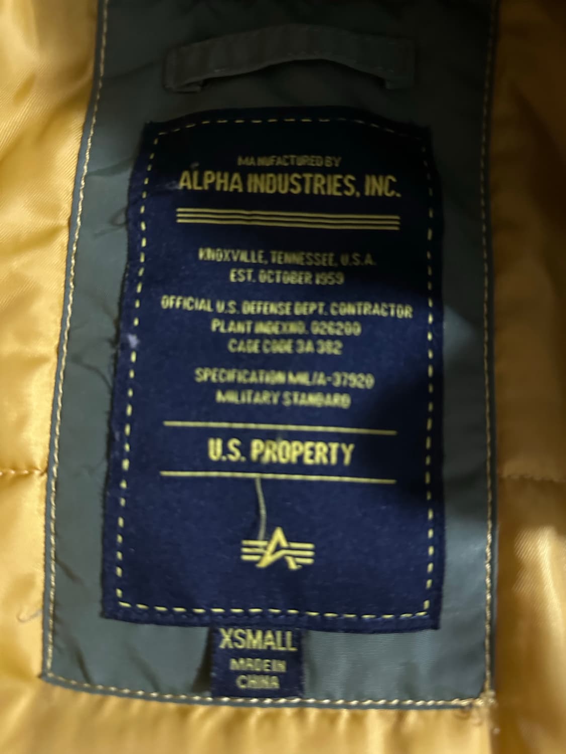 알파인더스트리 N-3B 패딩 야상 올리브 상품이미지6