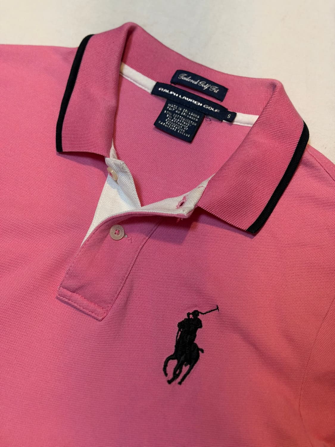 폴로 랄프로렌 빅포니 딱붙핏 카라티 핑크 상품이미지3