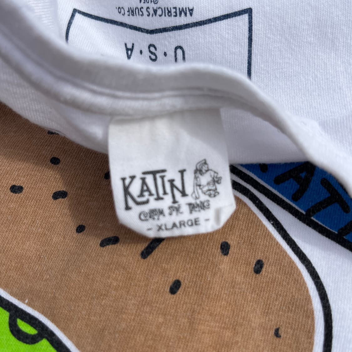 90s Katin(USA) 햄버거 서핑 반팔 (실측확인) 상품이미지4