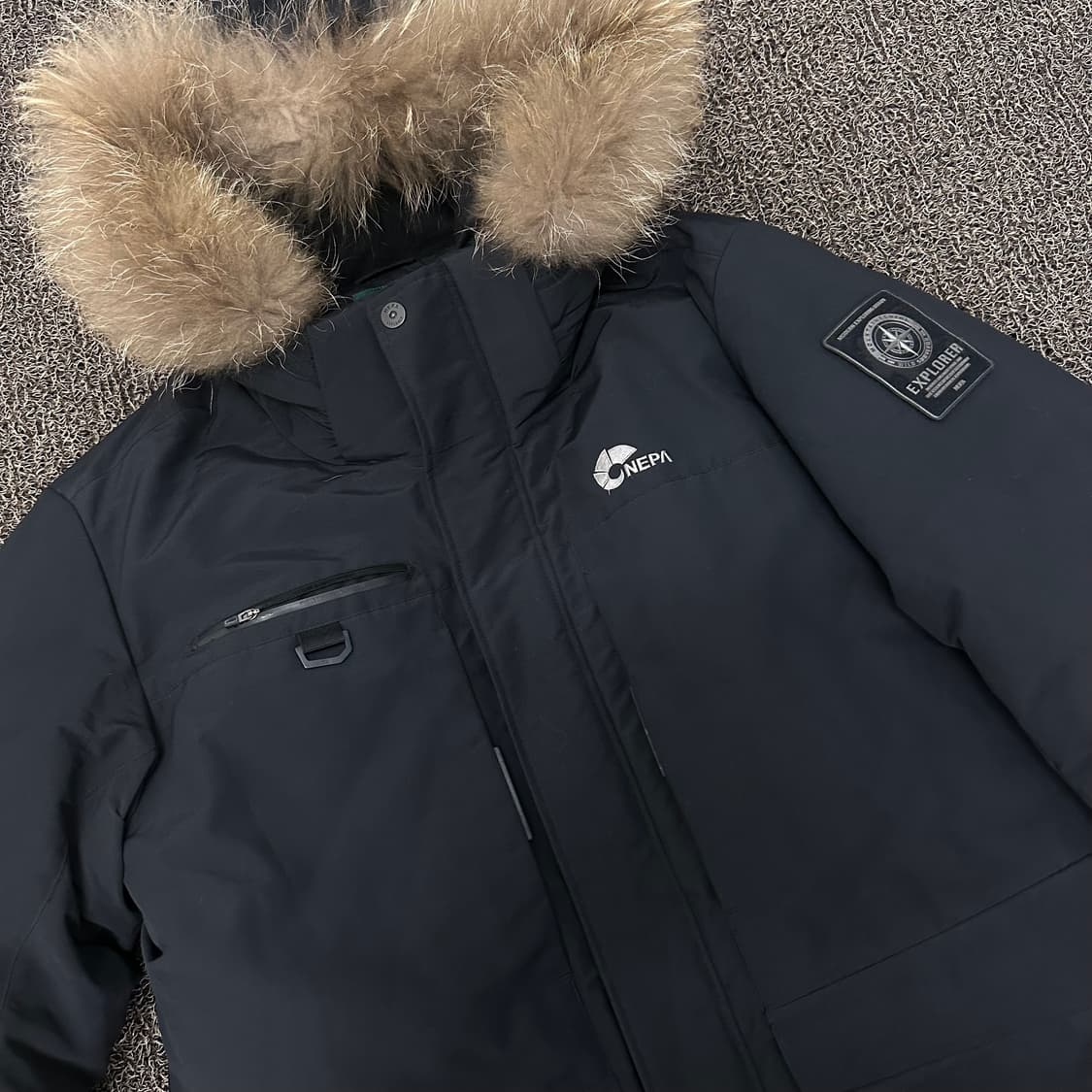 NEPA 네파 구스다운 사파리 패딩 블랙 115(3XL) 상품이미지2