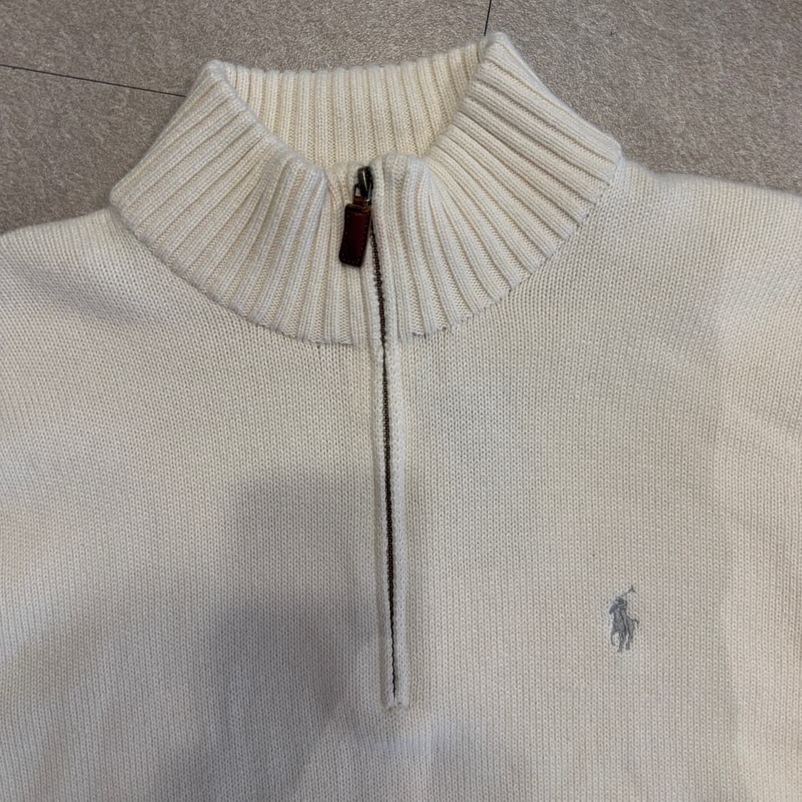 폴로 코튼 반집업 니트 상품이미지2