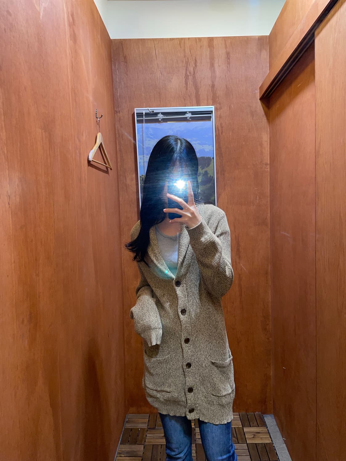 (XL) Lauren 로렌 랄프 로렌 숄 카라 버튼 니트 가디건 상품이미지1