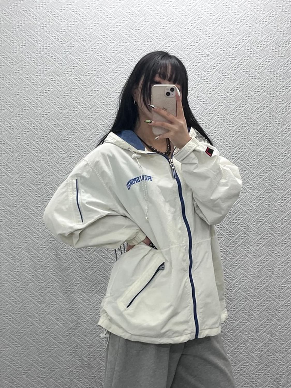 푸부 올드스쿨 빈티지무드 바람막이 자켓 100 C08726 상품이미지2