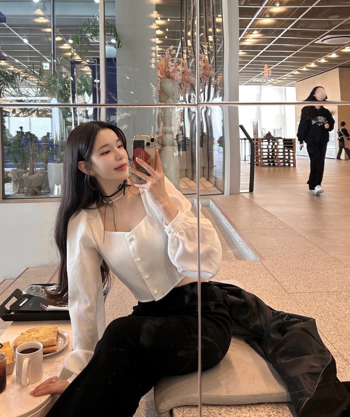 다니엘BL 블라우스 스퀘어넥 퍼프 소매 상품이미지4