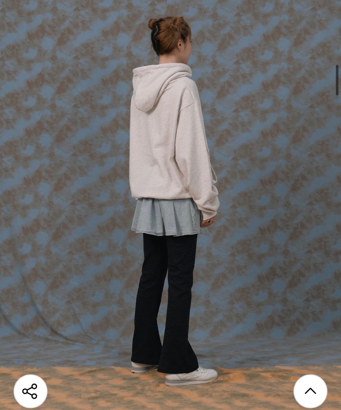 새제품 이스트쿤스트 선셋 베어 후디 후드티 오트밀  상품이미지4