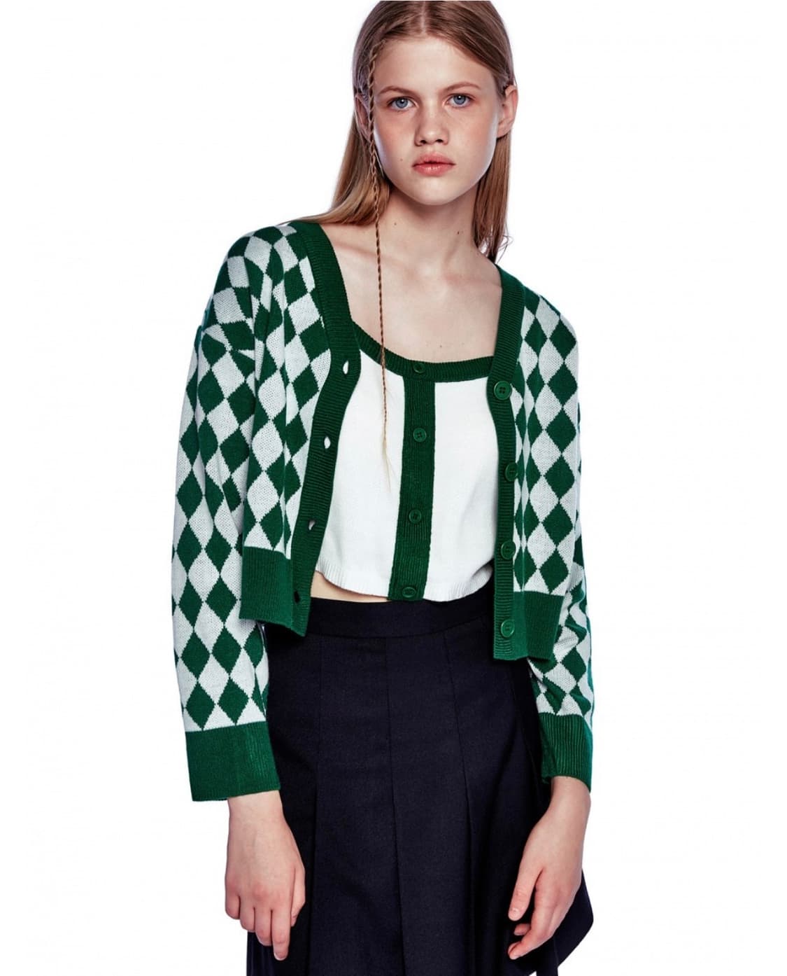 oioi 오아이오아이 컬렉션 다이아몬드 가디건 세트 상품이미지1