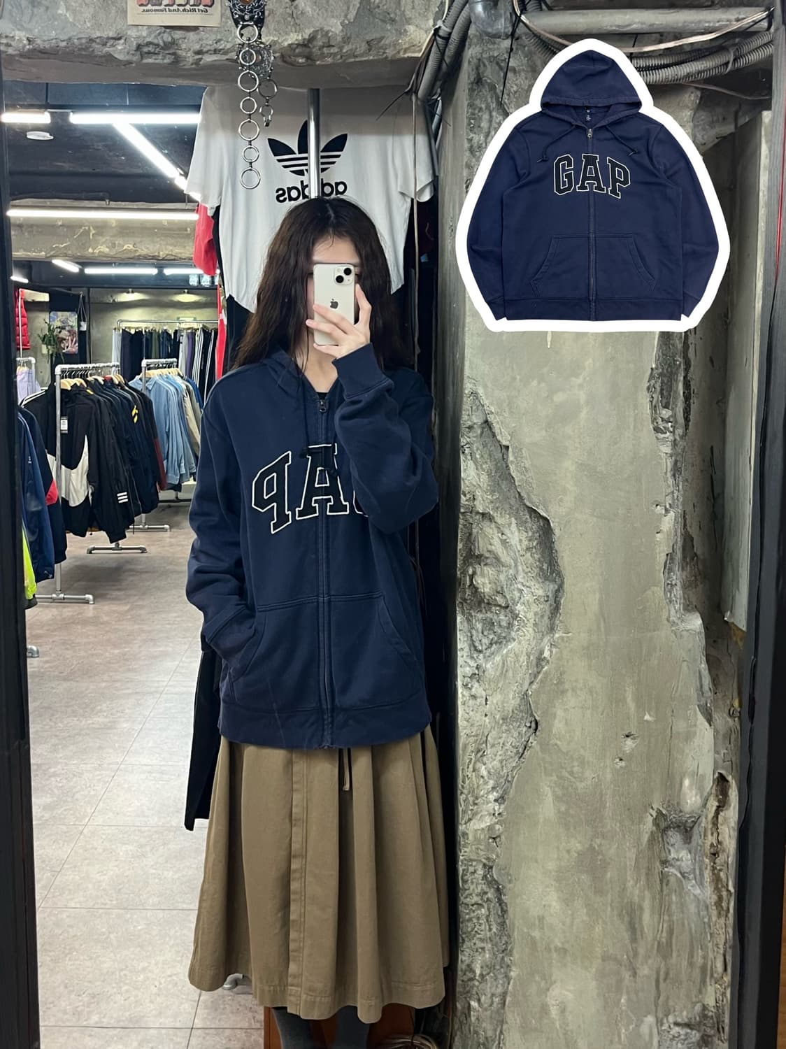 갭 후드집업 네이비 L #csz2383 상품이미지1