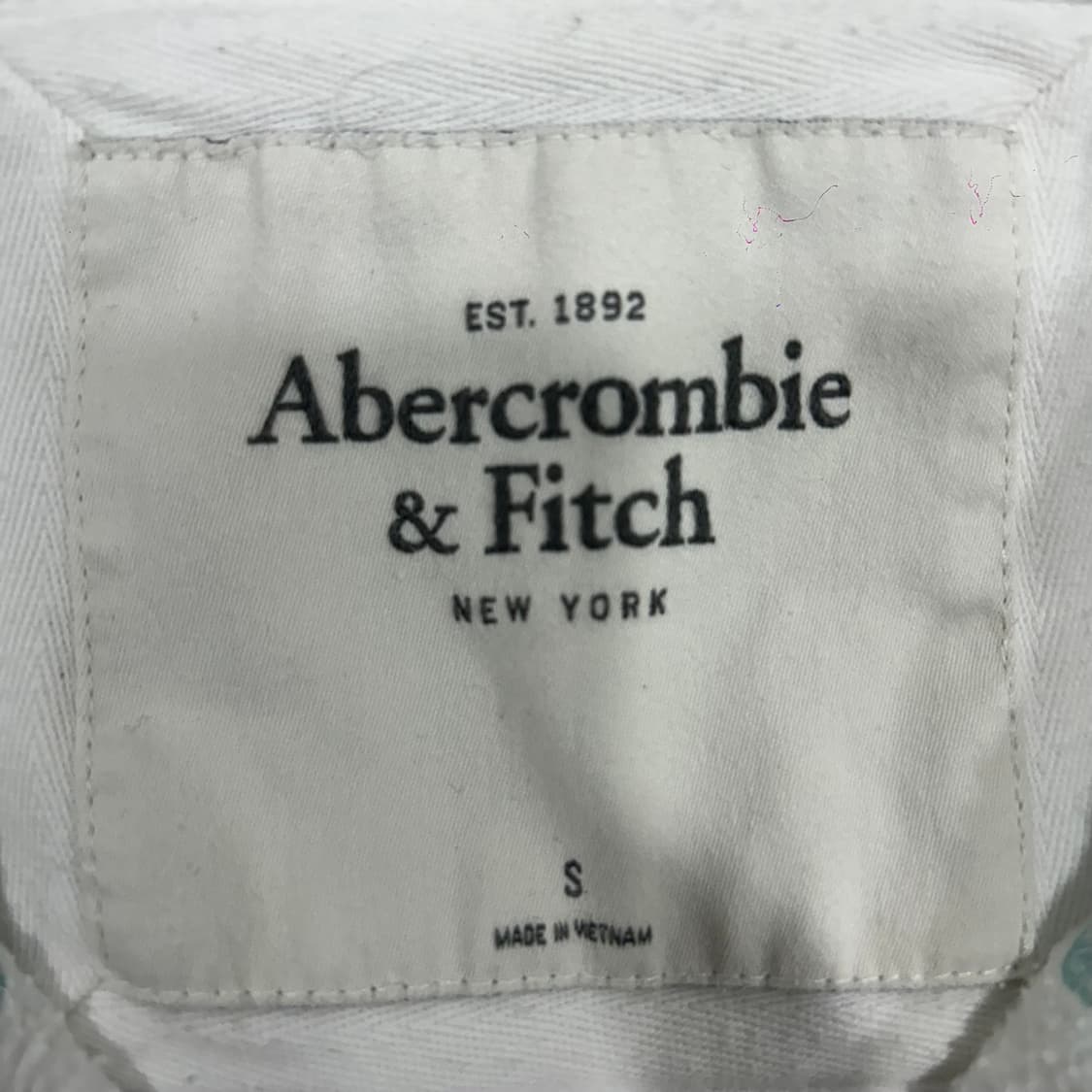 Abercrombie 아베크롬비 민트 글리터 로고 화이트 후드집업 상품이미지5