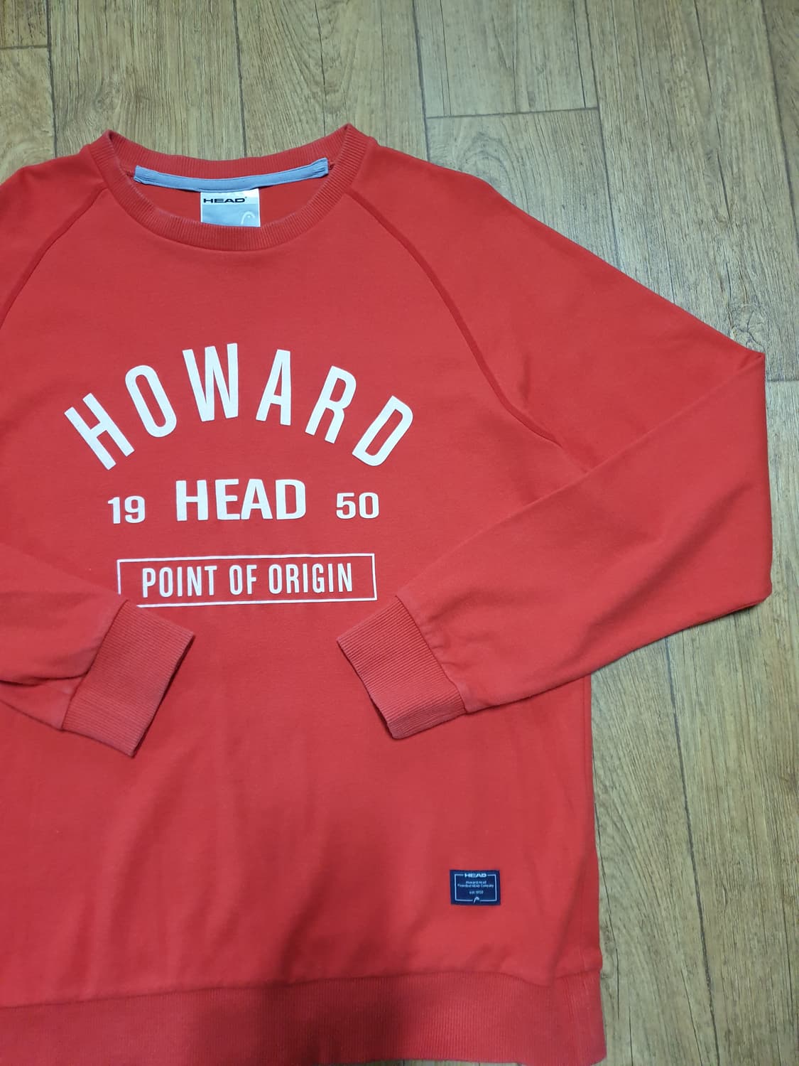 1215 헤드 긴팔 라운드티 100 사이즈입니다 상품이미지3