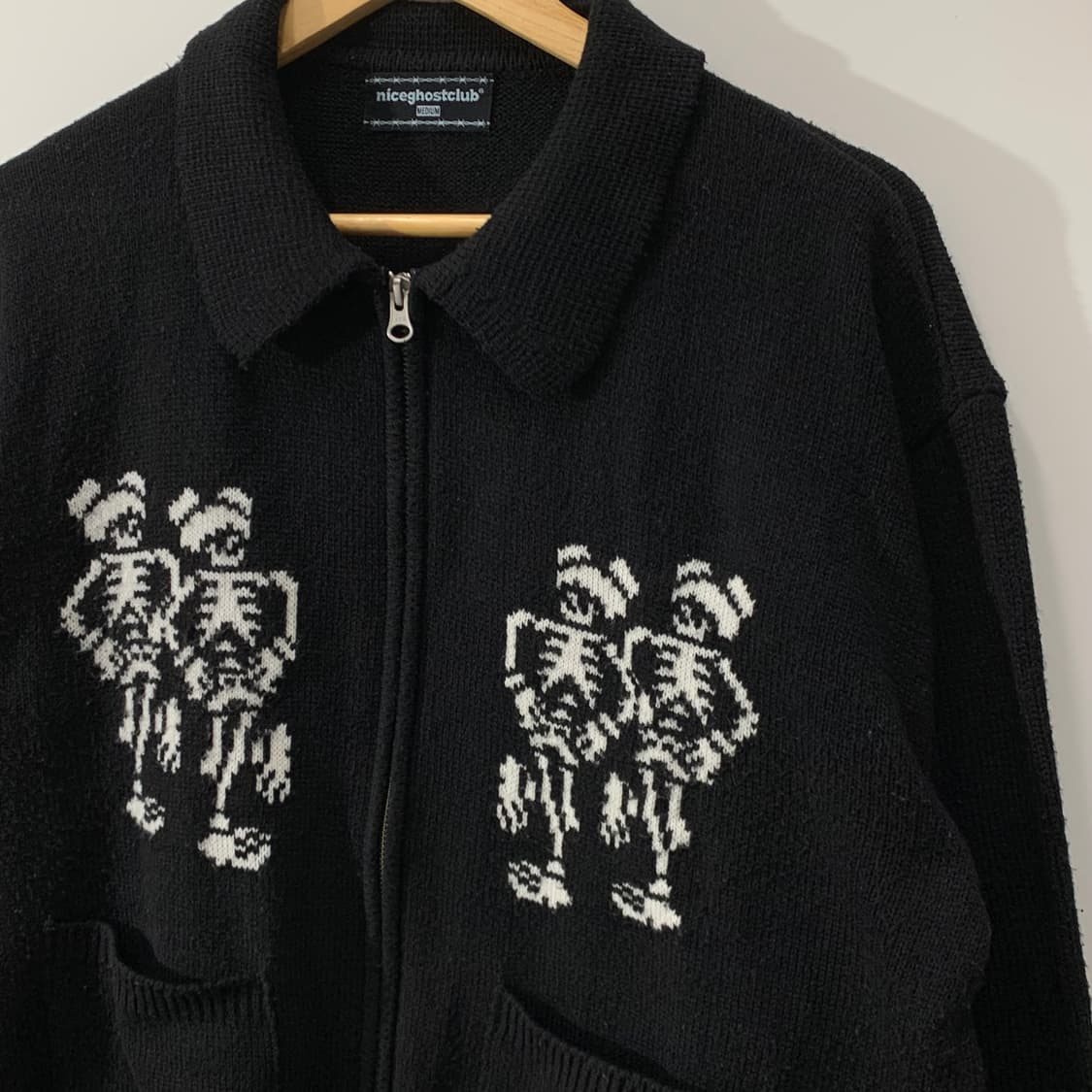 나이스고스트클럽 니트 집업 상품이미지2