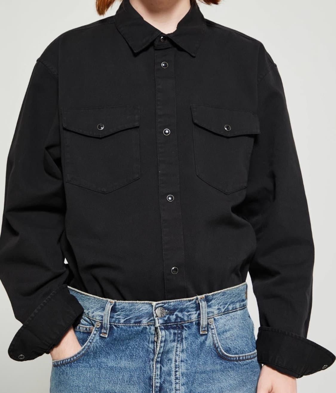 Carhartt 칼하트 WIP 남성 L/S 산타페 블랙 셔츠 상품이미지2