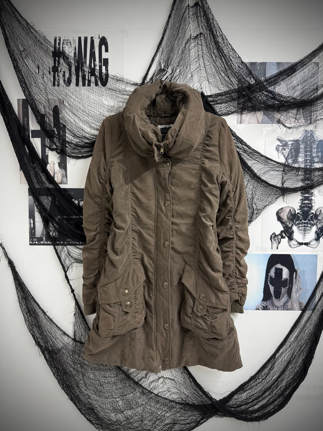 00s shirring detailed long jacket 상품이미지1