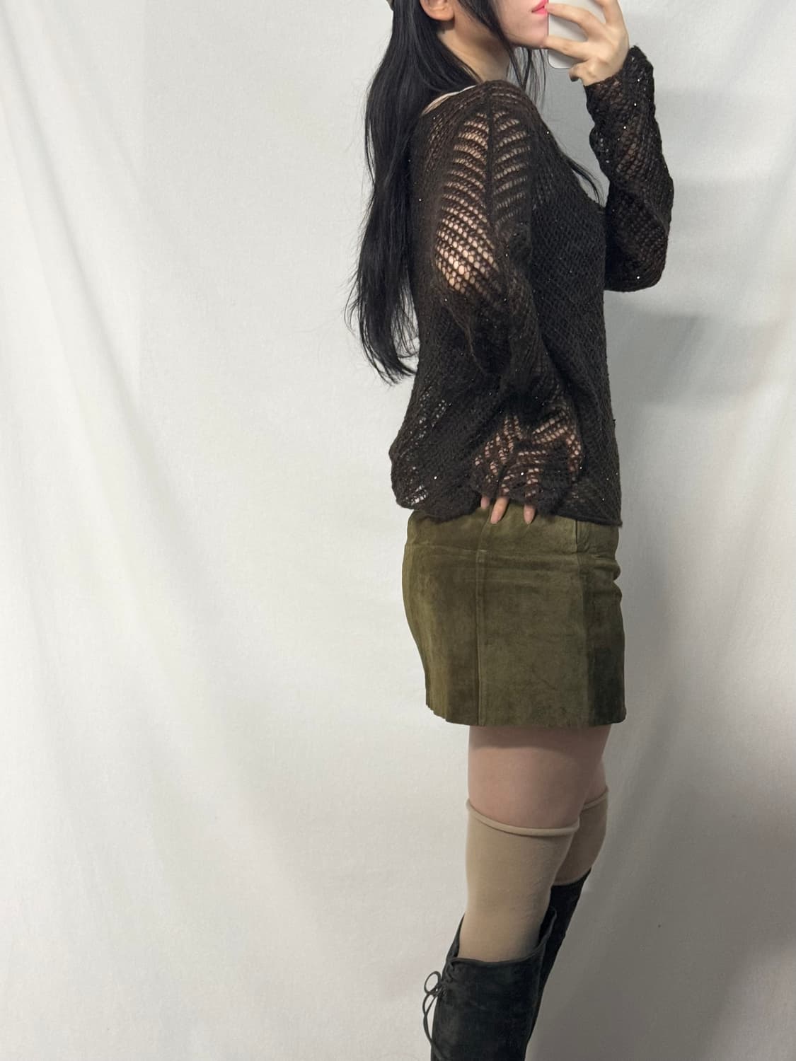 스팽글 네트 니트 탑 상품이미지2