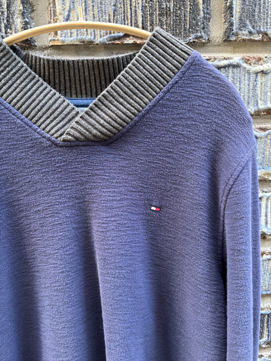 타미힐피거 빈티지 v넥 면니트 상품이미지3