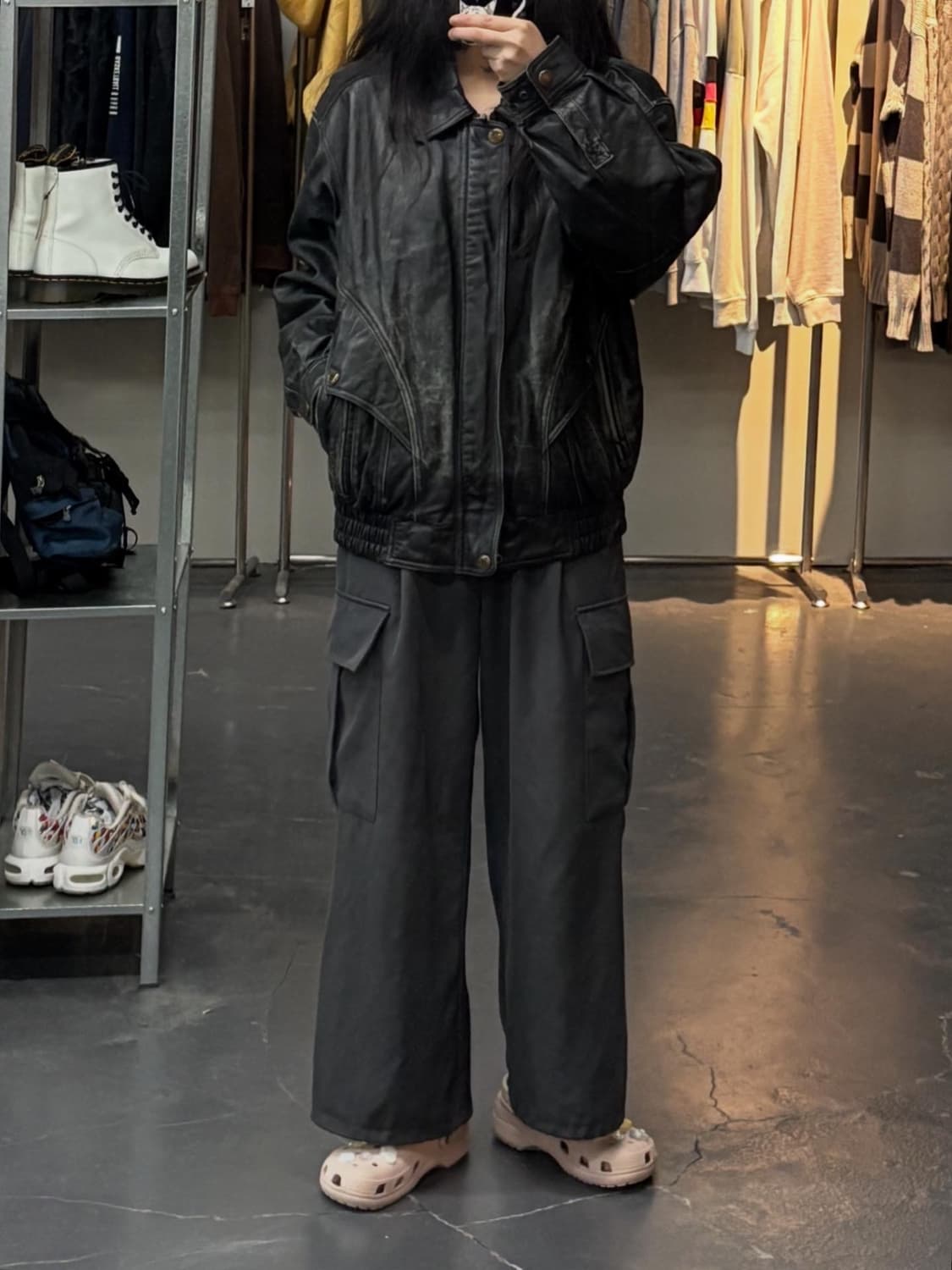 빈티지 블랙 봄버 재킷 A2341 상품이미지1