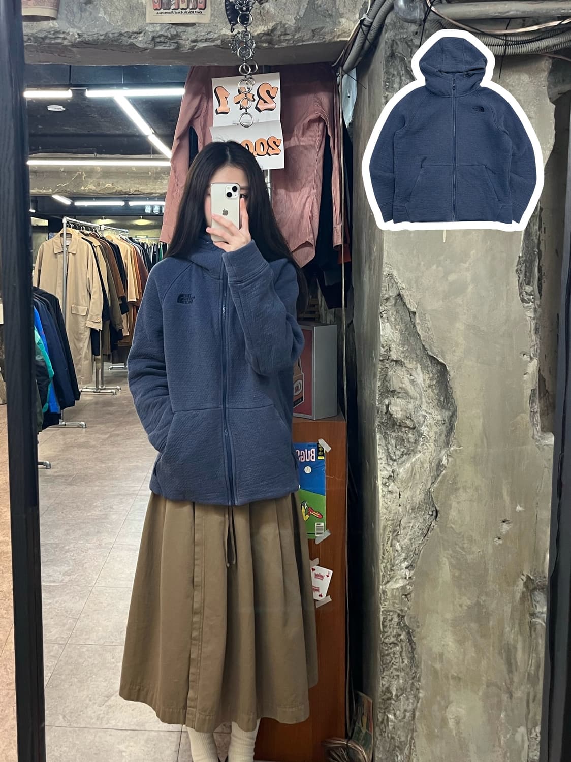 노스페이스 후드집업 네이비 L #csz2957 상품이미지1