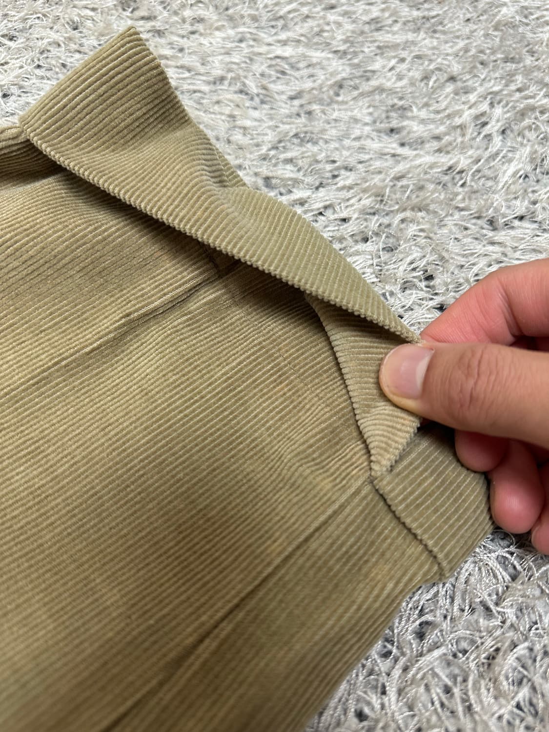 폴로 랄프로렌 베이지 투턱 코듀로이 팬츠 상품이미지5