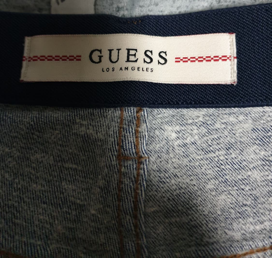 게스 슬림핏 금장 뱃지 스판 데님팬츠 (32) 상품이미지6